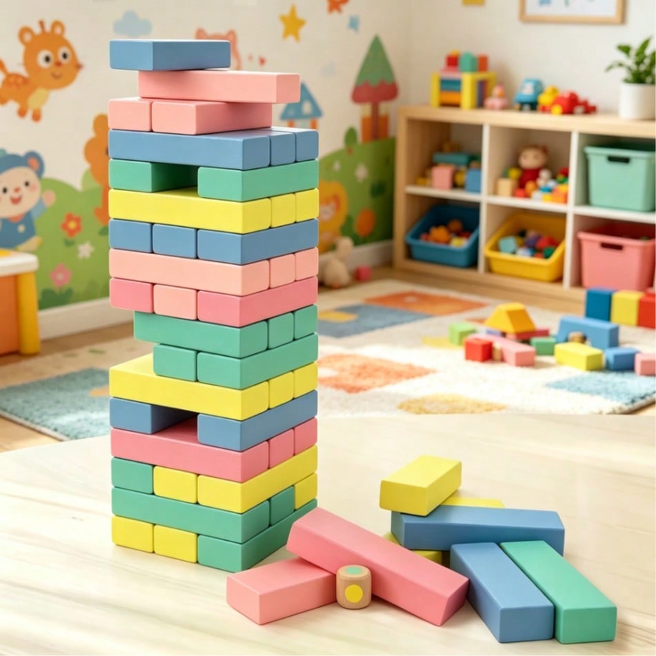 나무 블록 쌓기 놀이 세트, 51개의 숫자가 새겨진 다 - Kids Education Number 리뷰 및 가격