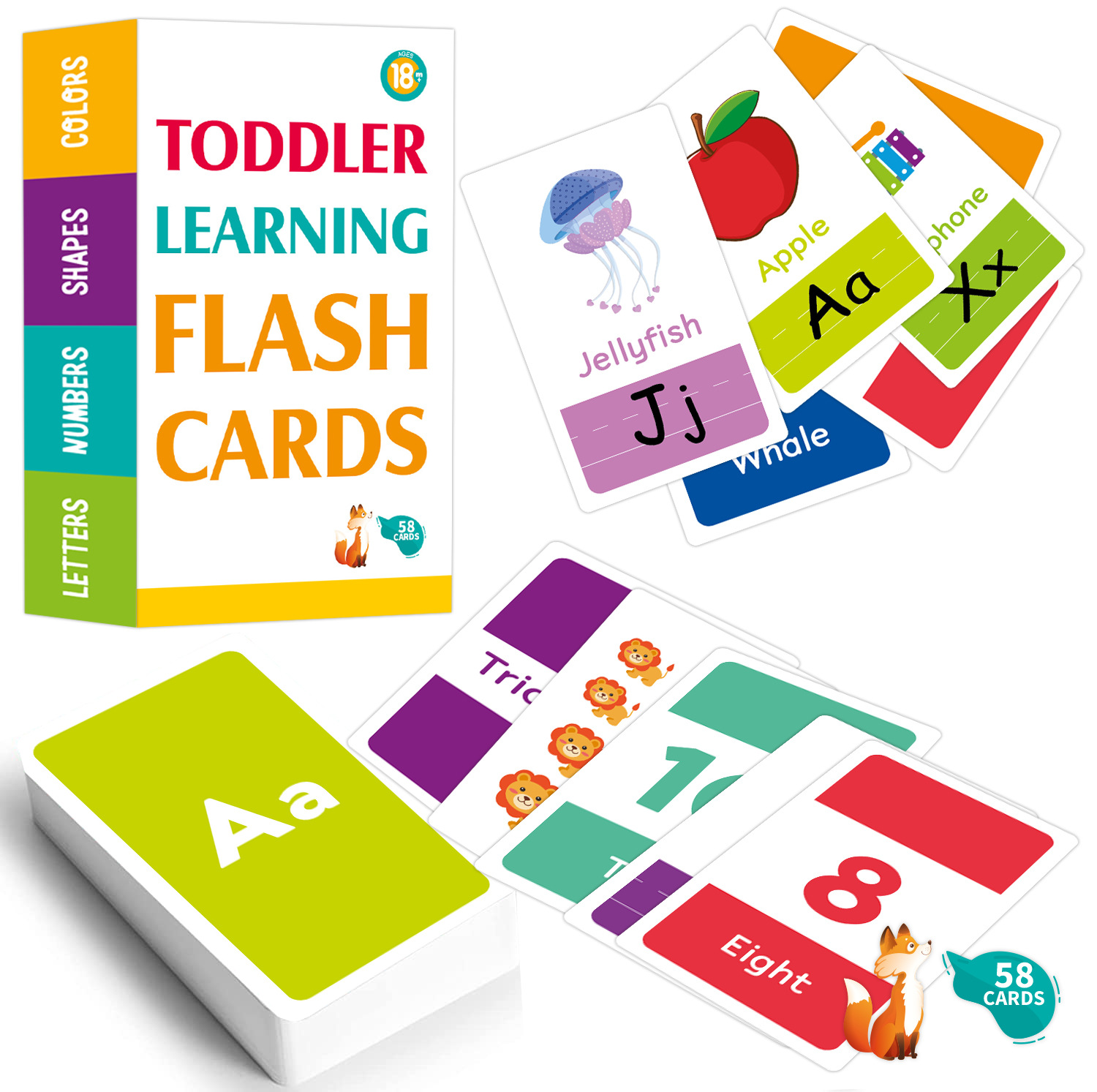 58PCS ABC 알파벳 Flashcards 몬테소리  - Abc Kids Early Education 리뷰 및 가격